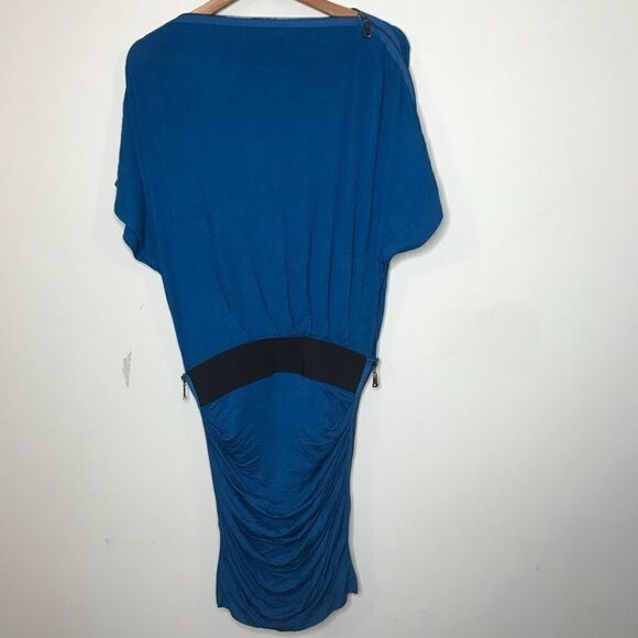 Bebe Sz XS Blue Sapphire Zipper Dress - Picture 6 of 7